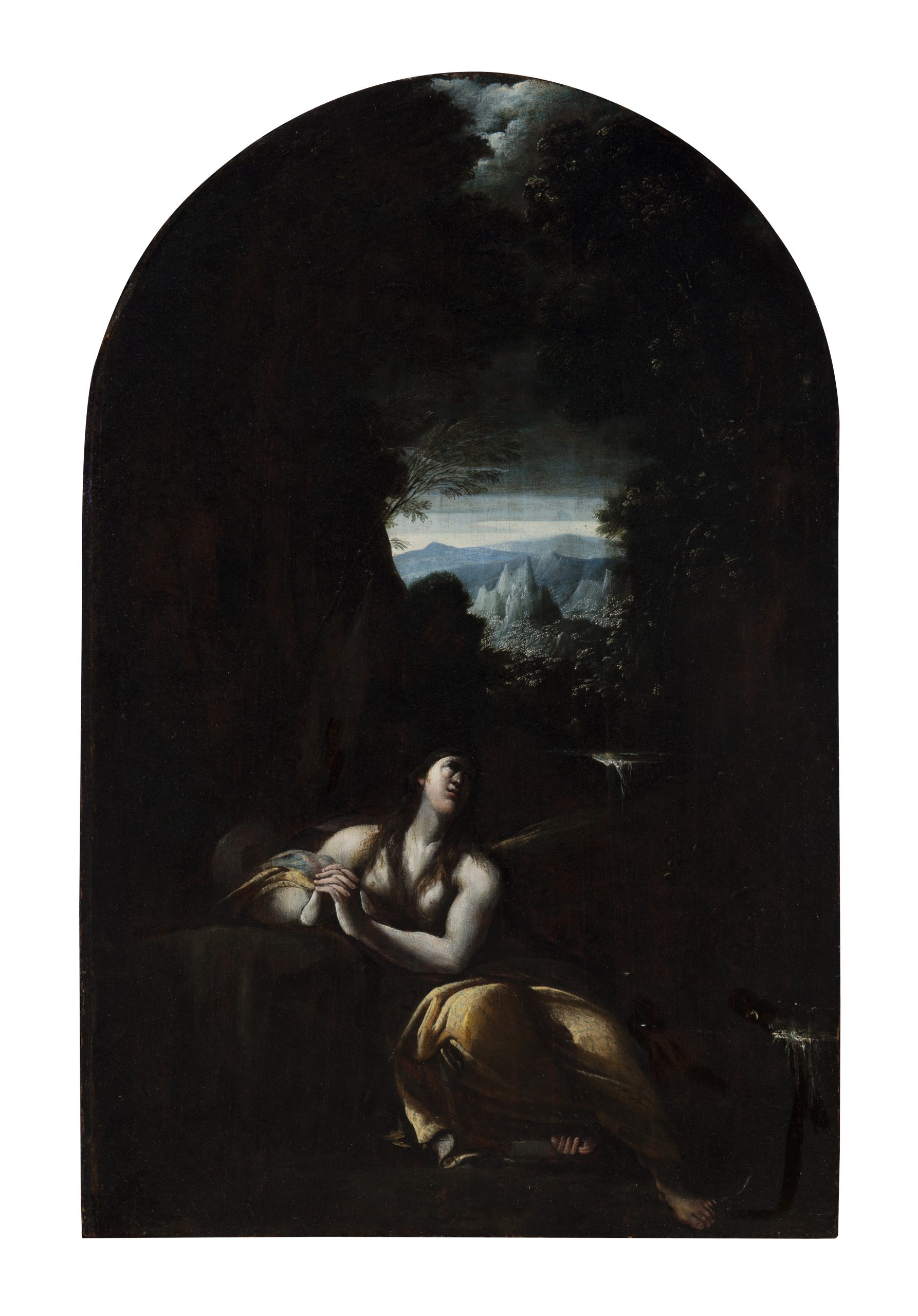 Mastelletta (Bo, 1575-1655), Maddalena penitente, olio su tavola, cm 60 ...